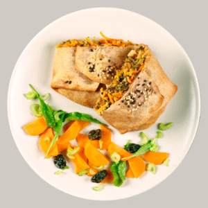 Roll integral de vegetales y queso