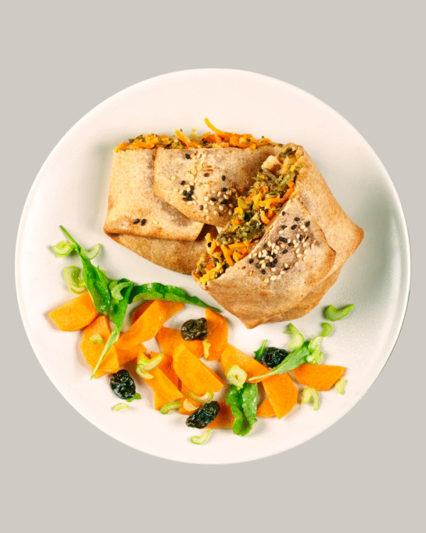 Roll integral de vegetales y queso