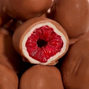 Frambuesas con doble chocolate