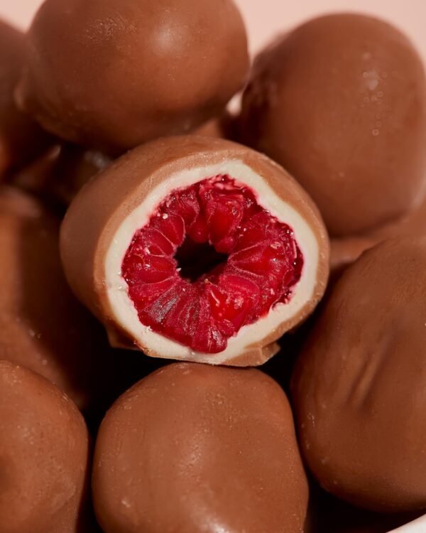 Frambuesas con doble chocolate