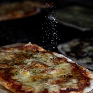 Pizza 3 quesos a la parrilla